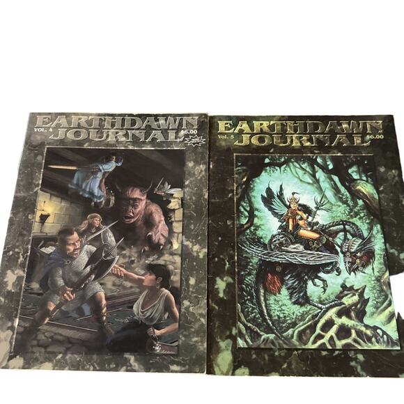 Earthdawn RPG, by FASA. Journal Volumes 4 & 5 Good or Better - Picture 1 of 5